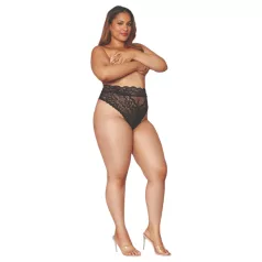 Dreamgirls - culotte taille haute en dentelle - noir - 2XL