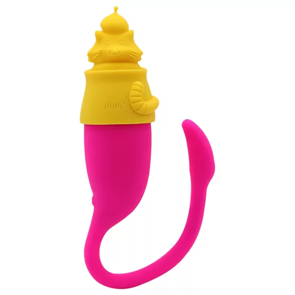 Magic Motion Elizabeth - vibromasseur avec embout chat - silicone jaune