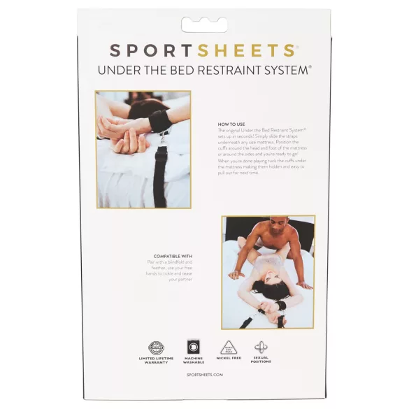 Sportsheets - kit de bondage pour lit - sangles réglables - noir