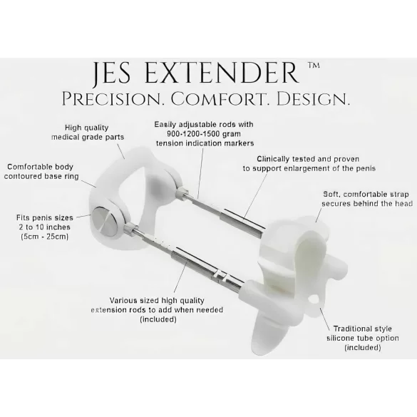 Jes-Extender - Extenseur pénis - Taille réglable jusqu'à 24 cm