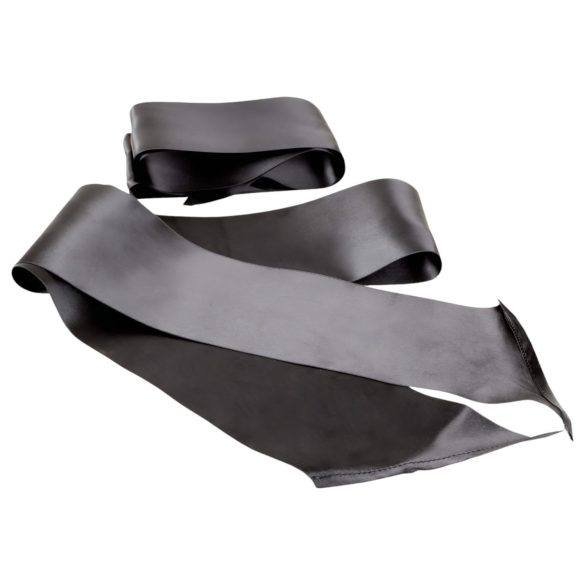 S&M - bandeau bondage soyeux - lot de 2 - noir