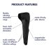 Satisfyer Men Wand - vibromasseur étanche rechargeable pour gland (noir)