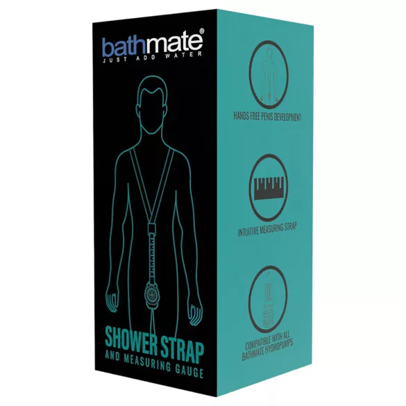 Bathmate Shower Strap - sangle de maintien pour pompe avec mesure (noir)