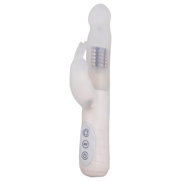 Layla Artiche - Vibromasseur étanche, rotation & clitoridien (blanc)