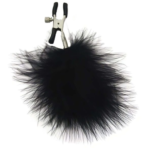 Pinces à tétons plume noirs S&M