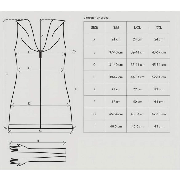 Obsessive Emergency - déguisement infirmière - ensemble lingerie - blanc (S/M)