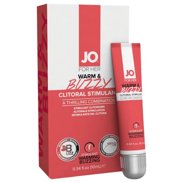 JO WARM & BUZZY - Gel stimulant clitoridien pour femme (10ml)