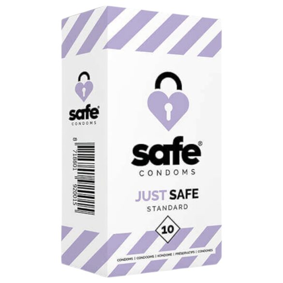 SAFE Just Safe - Préservatifs standard à la vanille (10 pièces)