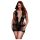 Mini-robe noire à lacets manches courtes - Taille Plus (XL-XXL)