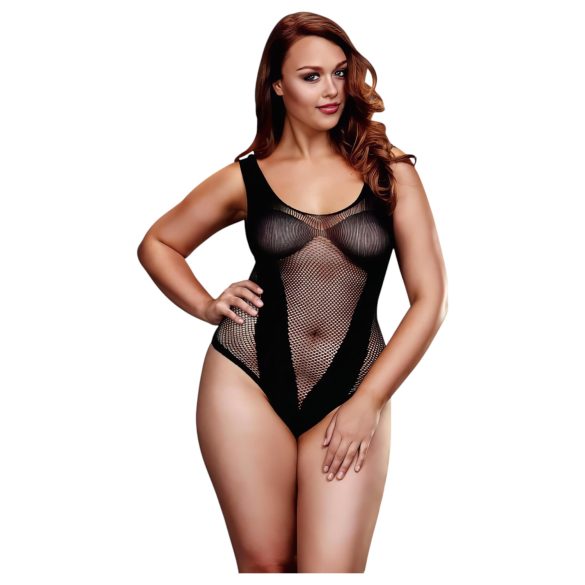 BACI Plus Size - body filet raffiné - noir (XL-XXL)