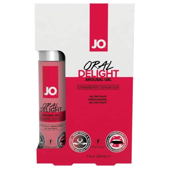 System JO Oral Delight - lubrifiant comestible frais - fraise (30ml)