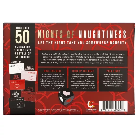 FIFTY NIGHTS OF NAUGHTINESS - jeu de société érotique pour couples - anglais
