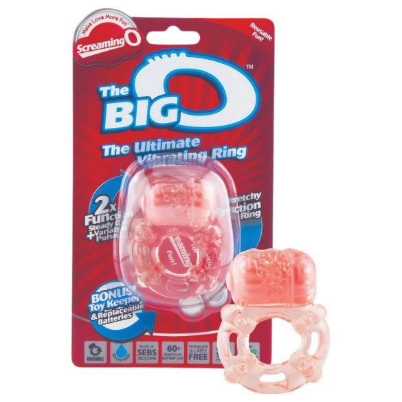 Screaming Big - anneau vibrant pour pénis (pêche)