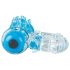 Anneau vibrant transparent-bleu