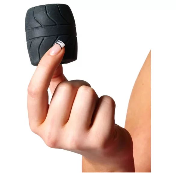 SilaSkin - Anneau pénien et écarteur de testicules - silicone noir