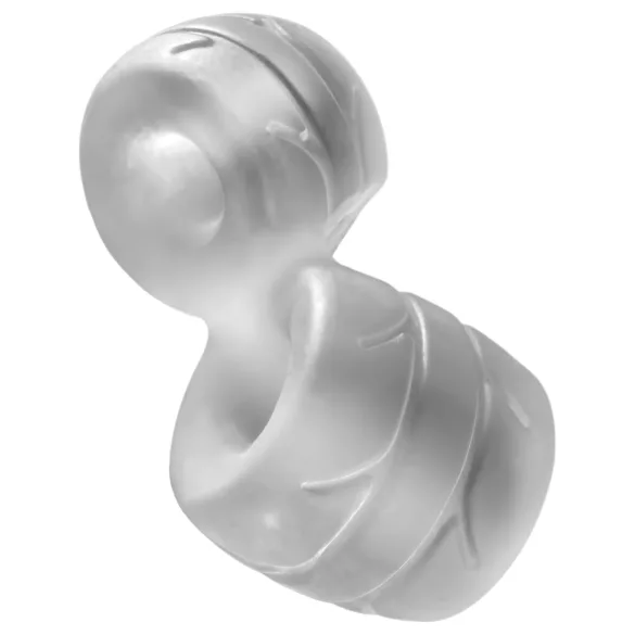 SilaSkin - Anneau pénis et testicules extensible blanc