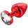 / DIOGOL Anni - Plug anal avec pierre blanche - rouge (3 cm)