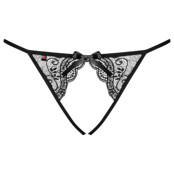 Obsessive Miamor - culotte ouverte en résille et dentelle - noir