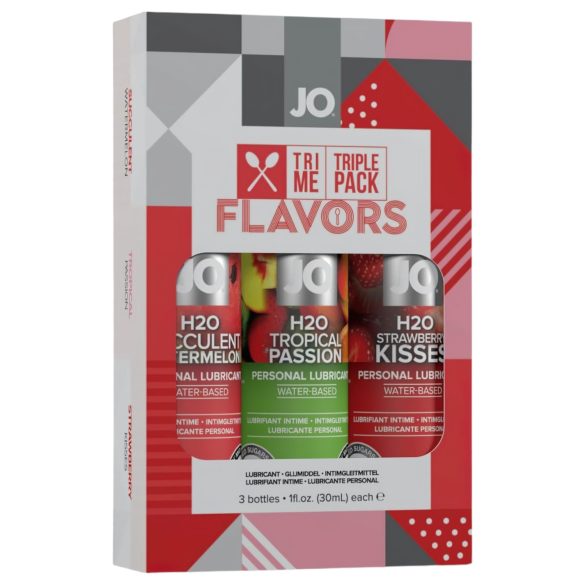 JO System Flavors - Gel lubrifiant aromatisé set (3x30ml)