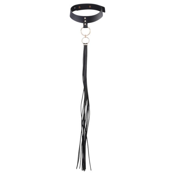 Bijoux Indiscrets - fouet et collier (noir)