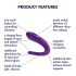 Satisfyer Double Classic - vibromasseur couple étanche, rechargeable (violet)