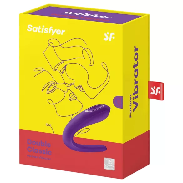 Satisfyer Double Classic - vibromasseur couple étanche (violet)
