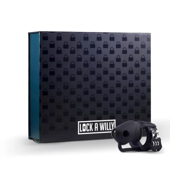 LOCK A WILLY - cage pénis avec cadenas - silicone noir