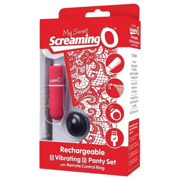 Screaming O - culotte vibrante - rouge - taille S-L