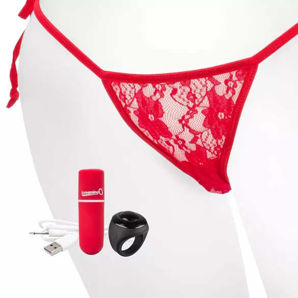 Screaming O - culotte vibrante - rouge - taille S-L