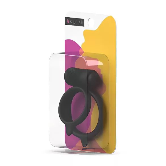 B SWISH - anneau pénis vibrant duo - silicone noir