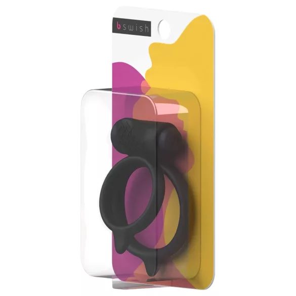 B SWISH - anneau pénis vibrant duo - silicone noir