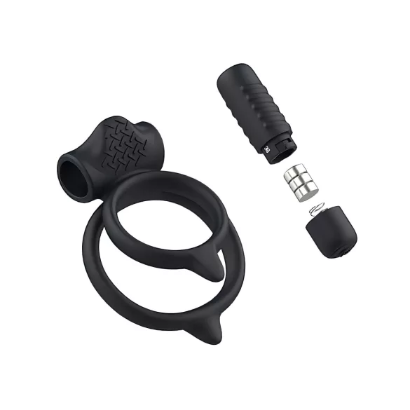 B SWISH - anneau pénis vibrant duo - silicone noir