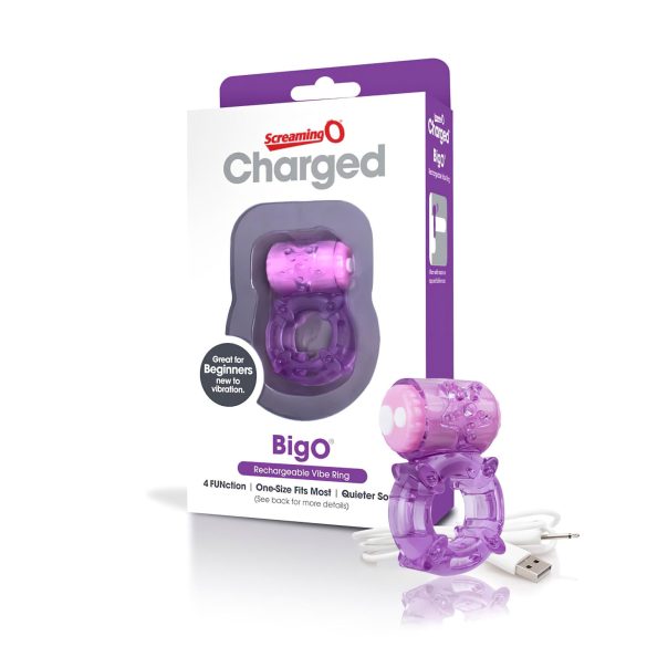 Screaming O BigO - Anneau vibrant rechargeable (violet)