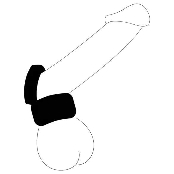 SilaSkin - Cockring pénis et testicules - silicone noir
