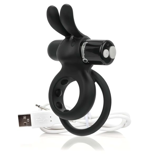 O Gémissant - anneau vibrant rechargeable noir