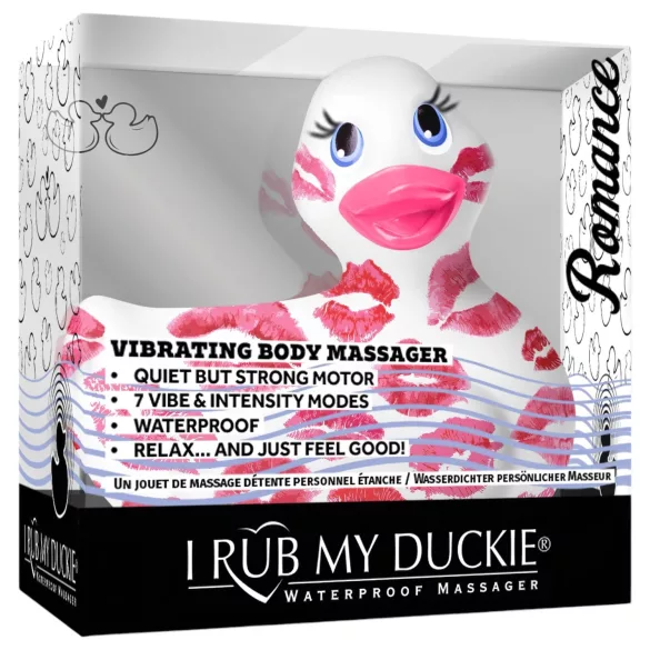 My Duckie Romance 2.0 - vibromasseur clitoridien étanche (blanc-rose)