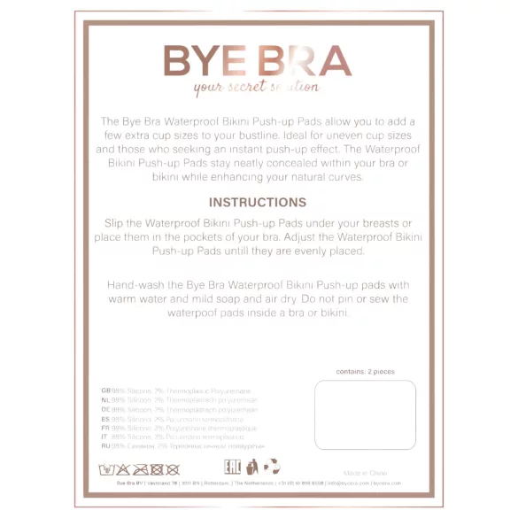 Bye Bra - coussin rehausse-seins waterproof - transparent