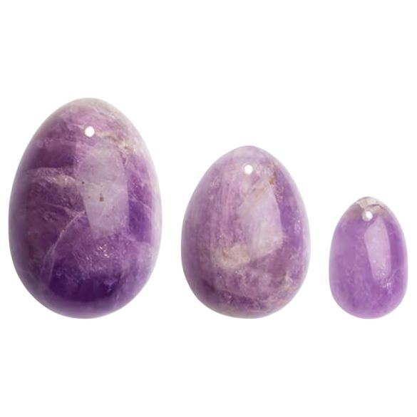 La Gemmes Yoni - set de boules de geisha - améthyste (3 pièces)