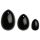 La Gemmes Yoni - Set de Boules de Geisha - obsidienne noire (3 pièces)