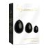 La Gemmes Yoni - Set de Boules de Geisha - obsidienne noire (3 pièces)