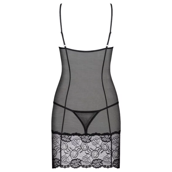 Obsessive - nuisette sexy en dentelle avec string - noir