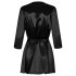 Peignoir en Satin Obsessive Satinia - Ensemble robe en satin (noir) - L/XL