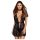 Obsessive Alluria - Peignoir en dentelle et string (noir)