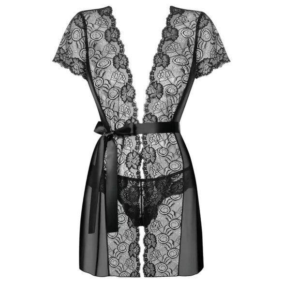 Obsessive - nuisette en dentelle avec string - noir - L/XL