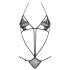 Obsessive Luiza - body bretelles tulipe - noir (S/M)