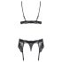 Set de lingerie en dentelle noir Obsessive 810-SEG-1 - L/XL