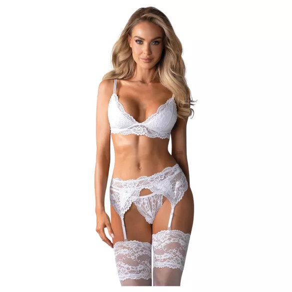 Obsessive - ensemble lingerie dentelle - blanc
