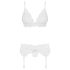 Obsessive 810-SEG-2 - Ensemble de lingerie en dentelle (blanc)