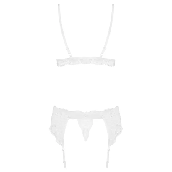 Obsessive - ensemble lingerie dentelle - blanc