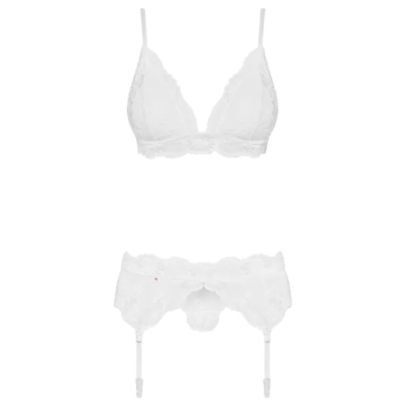 Obsessive - ensemble lingerie dentelle - blanc - L/XL